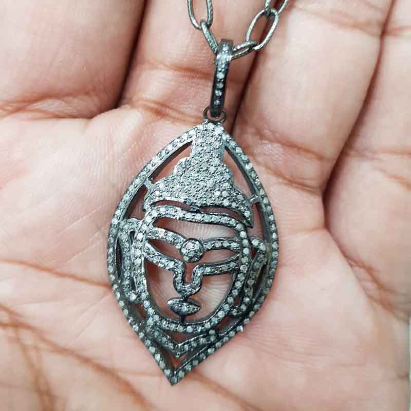 Handmade Designer Pave Diamond Buddha Pendent