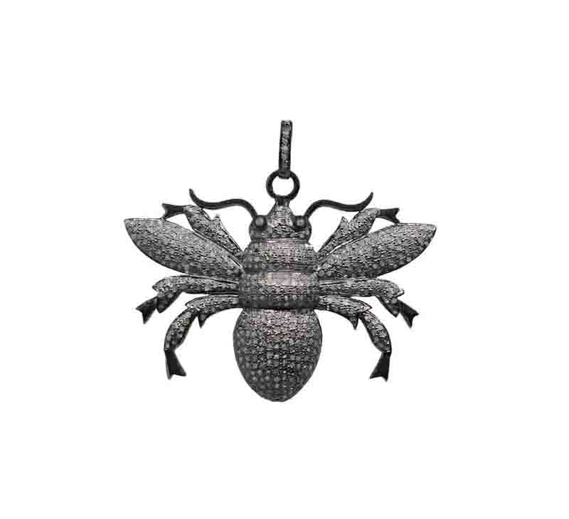 Large Pave Diamond Handmade Designer Animal Pendant