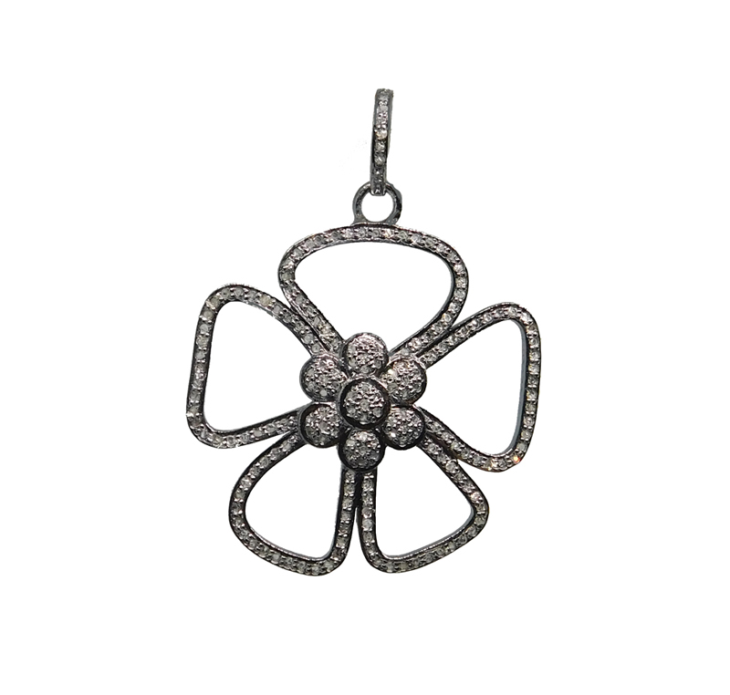 Glorious Diamond Flower Pendant