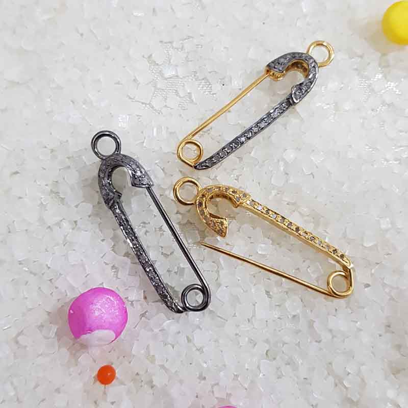 Available In All Three Colors Safety Pin Brooch