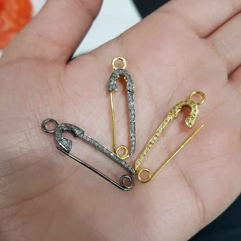 Available In All Three Colors Safety Pin Brooch