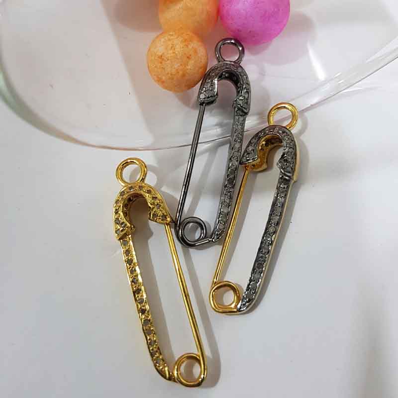 Available In All Three Colors Safety Pin Brooch