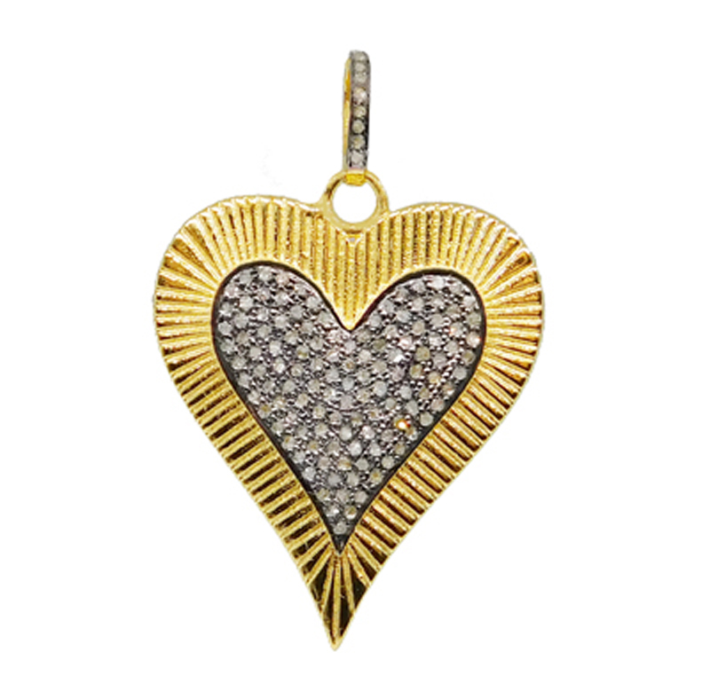 Attractive Pave Diamond Handmade Fancy Designer Heart pendant