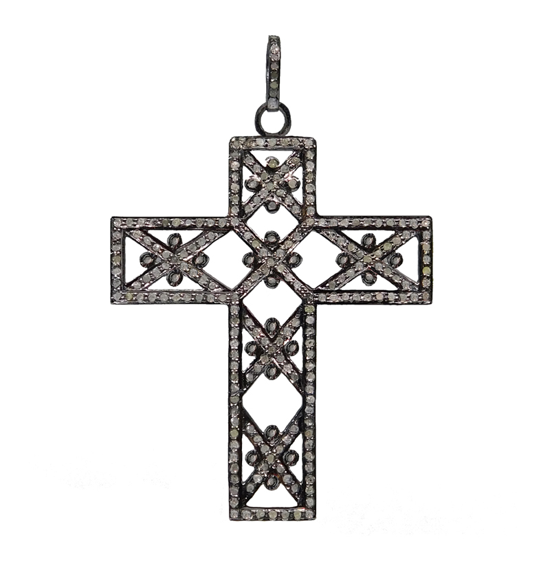 Beautiful Flower Cross Pendant