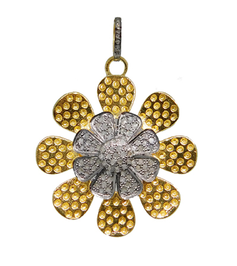 Glorious Diamond Flower Pendant