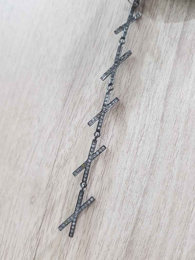 925 Sterling Silver Handmade Cross Style Long Hanging Pendent