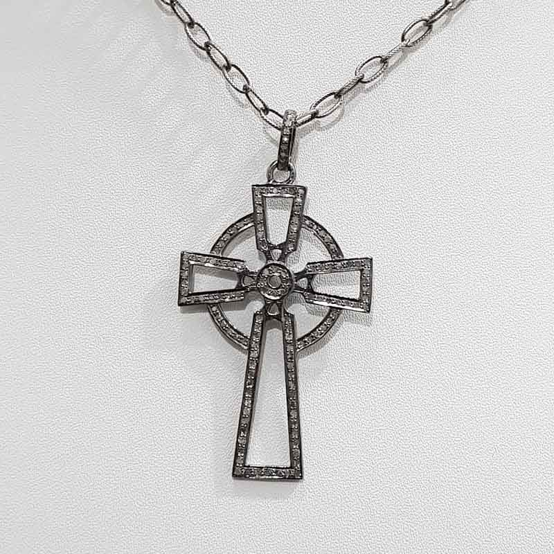 Natural Pave Diamond Gorgeous Cross Pendent