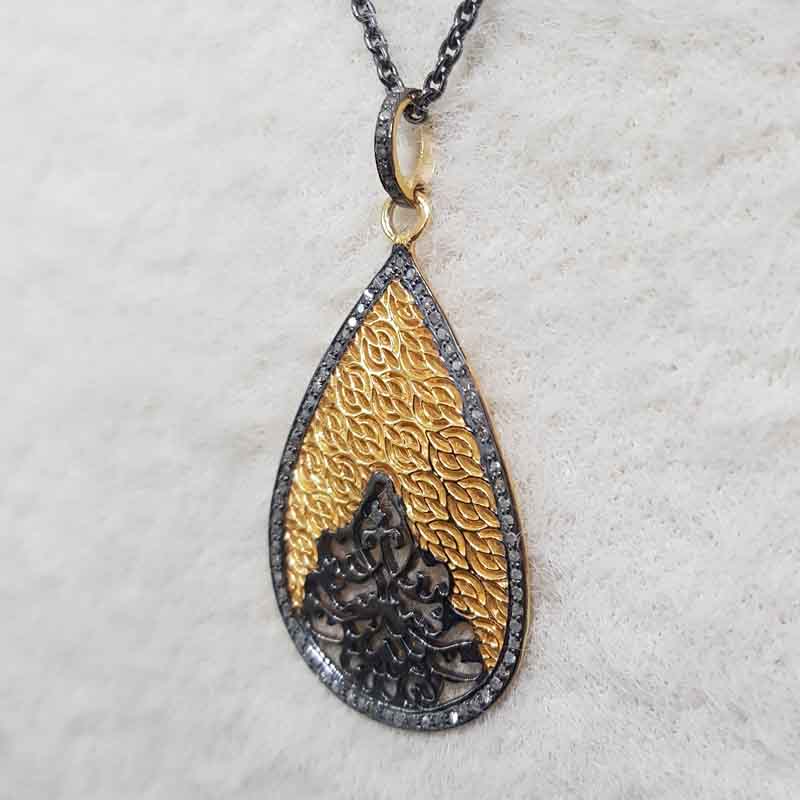 Graceful Yellow And Black Fancy Designer pendent