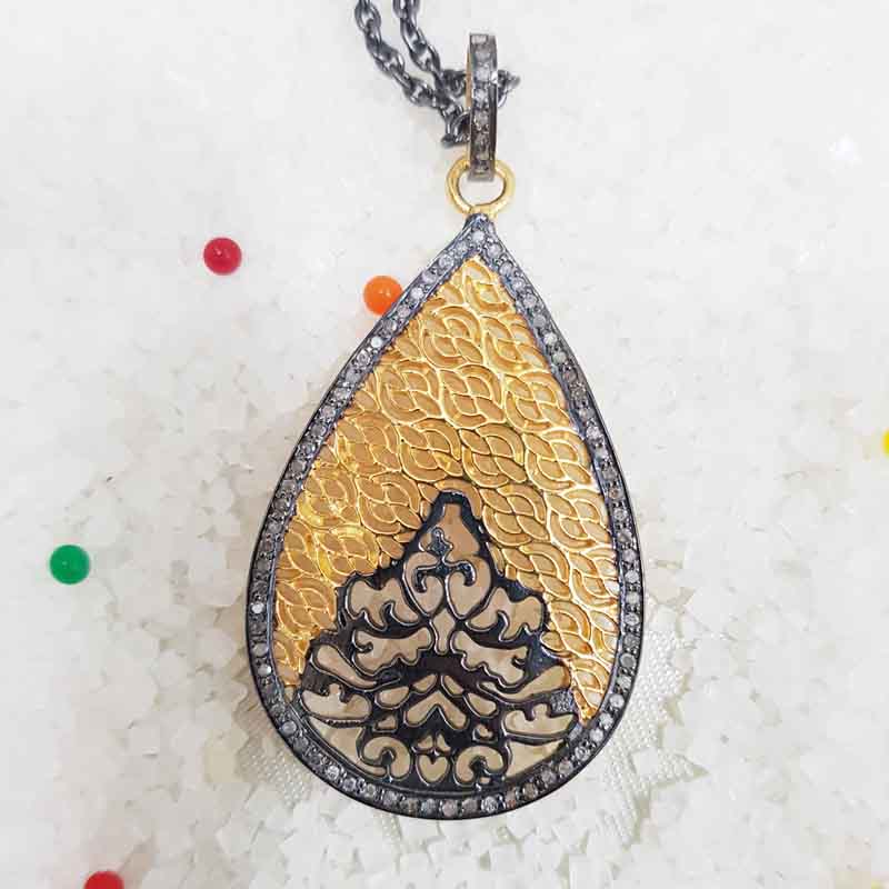 Graceful Yellow And Black Fancy Designer pendent