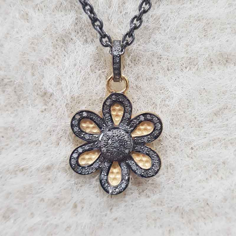 Yellow Matte Finish Flower Pendent