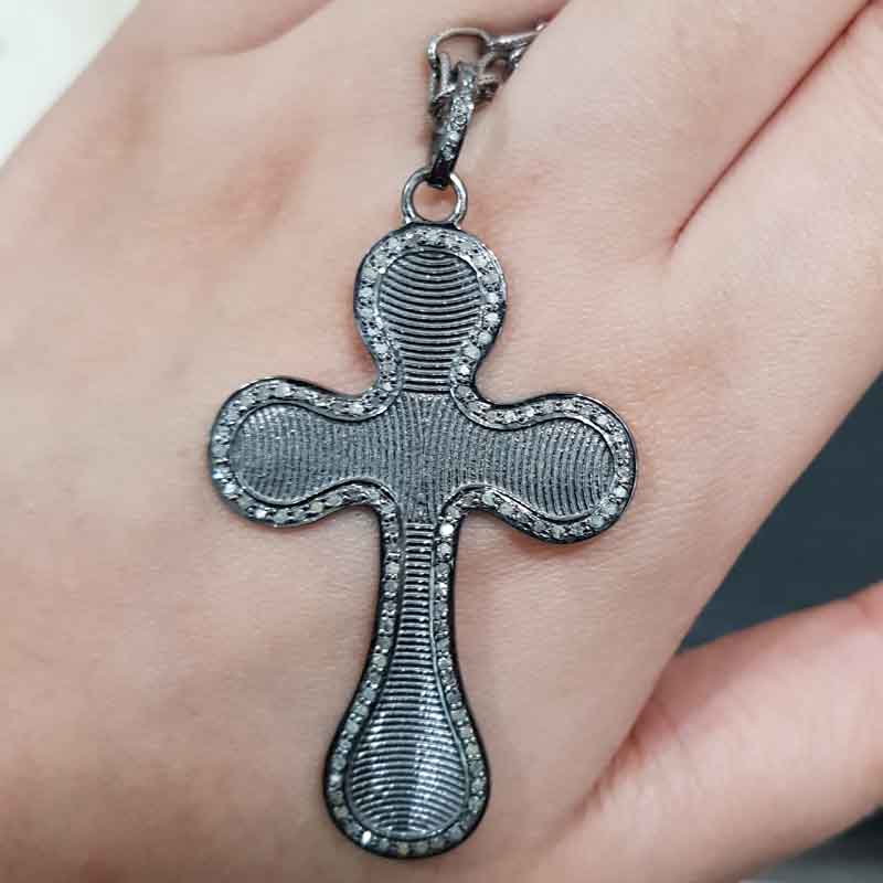 Finish 925 Sterling Silver Cross Pendent