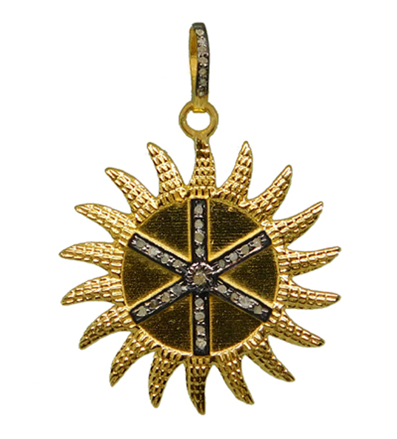 Beautiful Two Tone Sunburst Pendant