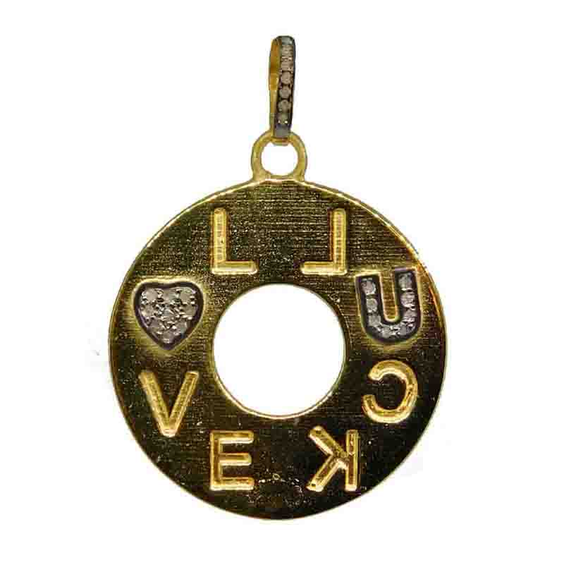 Handmade Designer Love Luck Pendant