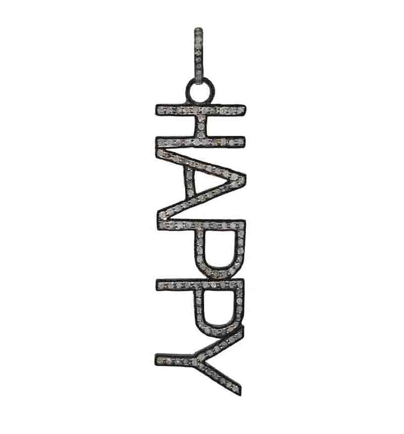 HAPPY Pendant With pave Diamond Layers