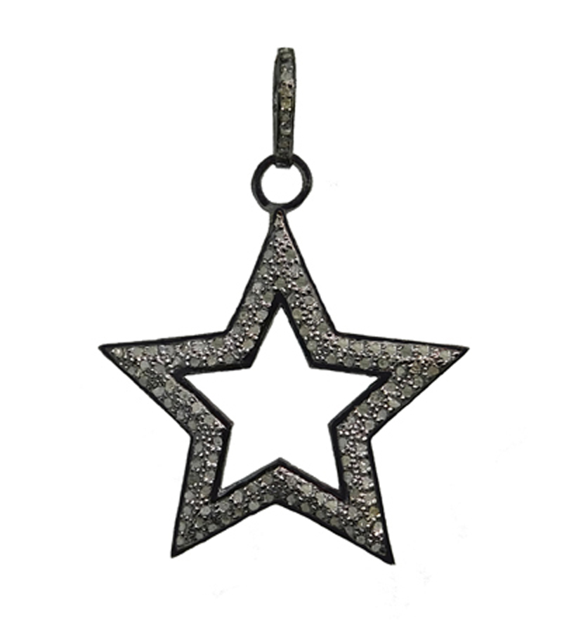 Glorious Diamond Open Star Pendant