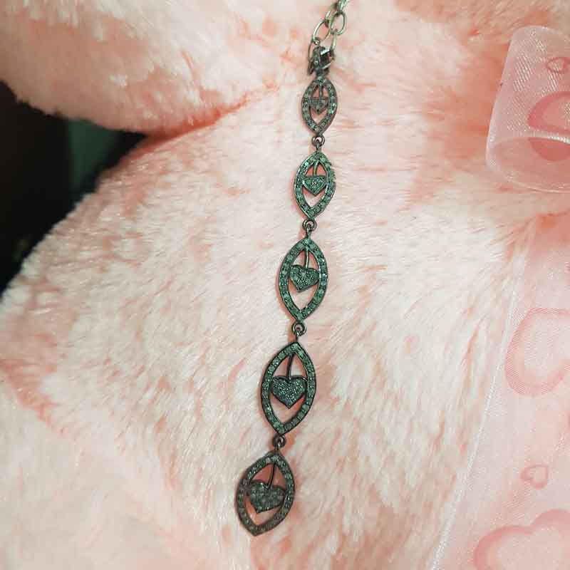 Unique Designer Long Hanging Fancy pendent With Pave Layers