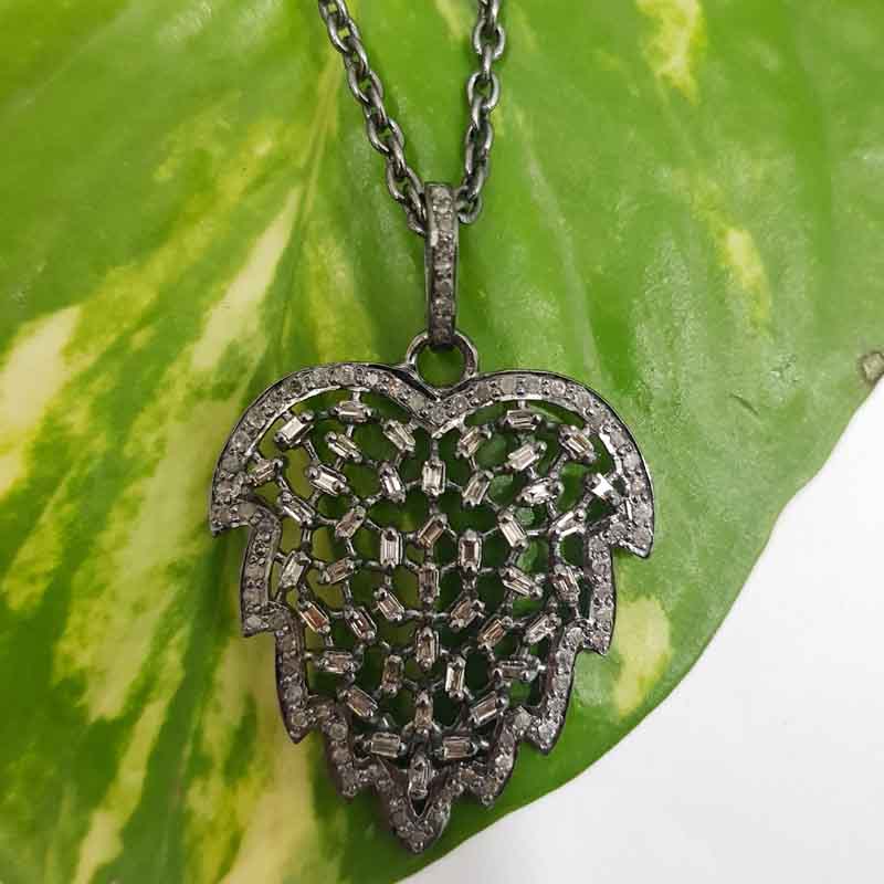 Stunning Fancy Designer Pave Diamond Pendent