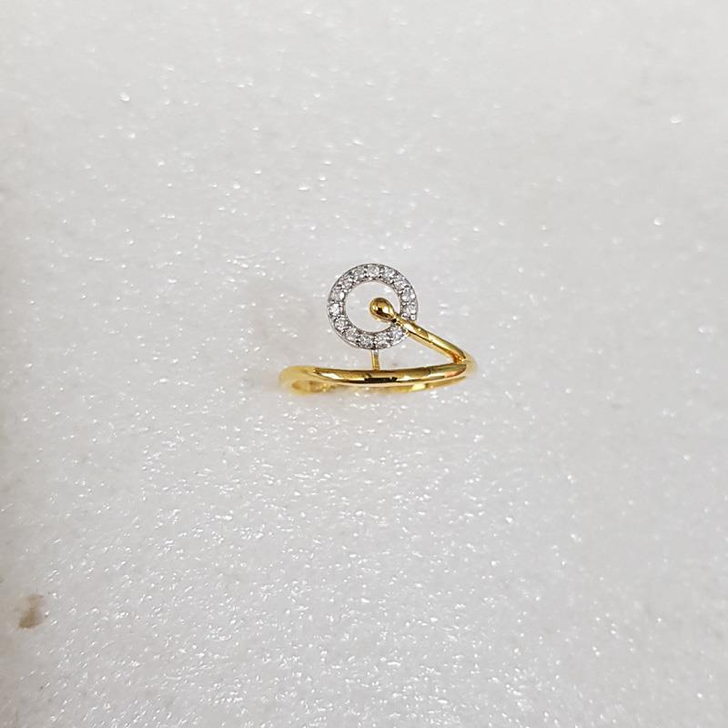 14 KT. DIAMOND GOLD CIRCLE RING