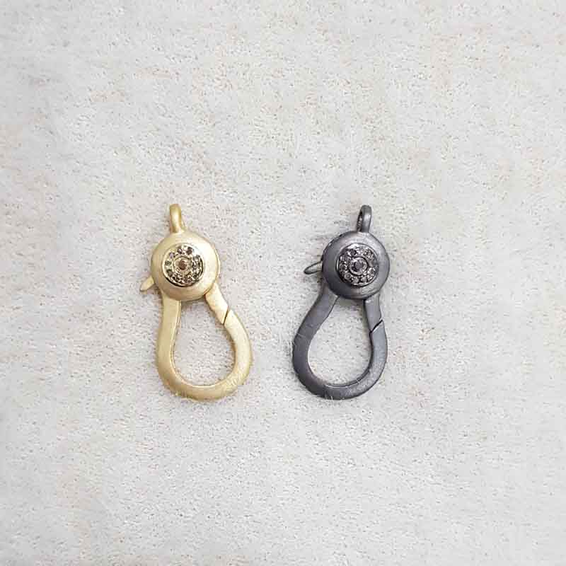 Yellow And Black Plated Unique Style Handmade Designer Spring Clasp