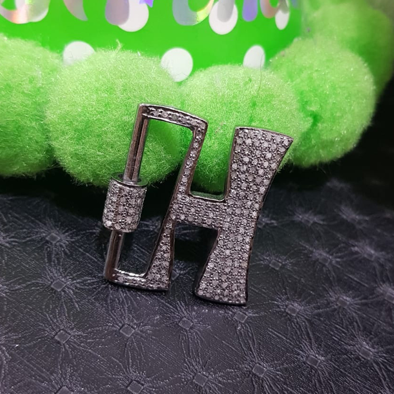 Glorious H Latter Clasp With Pave Layers