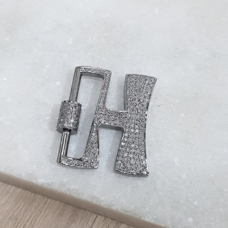 Glorious H Latter Clasp With Pave Layers