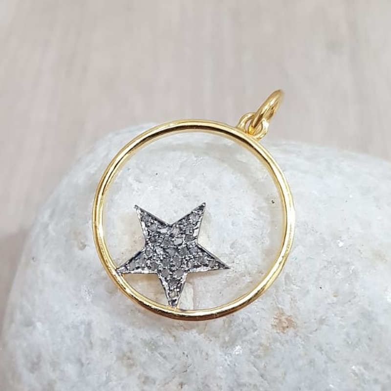 Attractive 925 Sterling Sliver Handmade Designer Joined Star Pendant