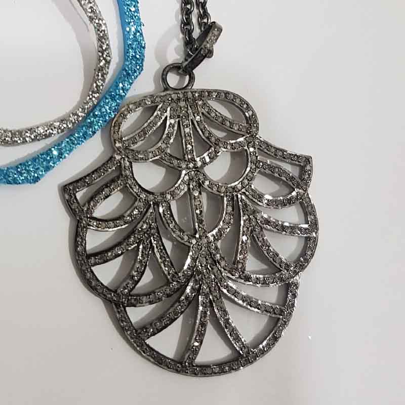 Unique Designer Pave Diamond Fancy Style Pendent