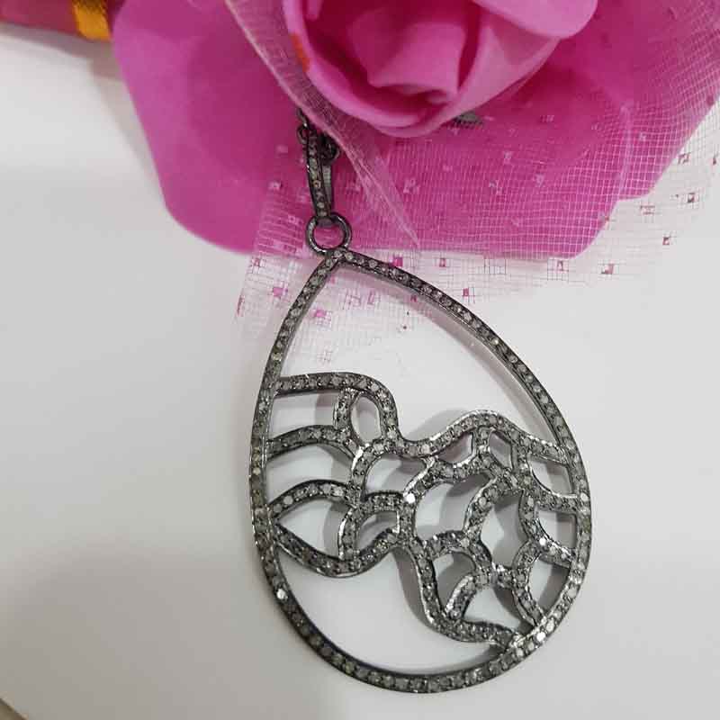 Stylish Pave Diamond Fancy Designer Pendent