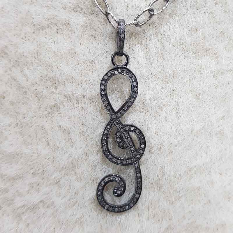 Beautifully Fancy Designed Pave Diamond Pendent