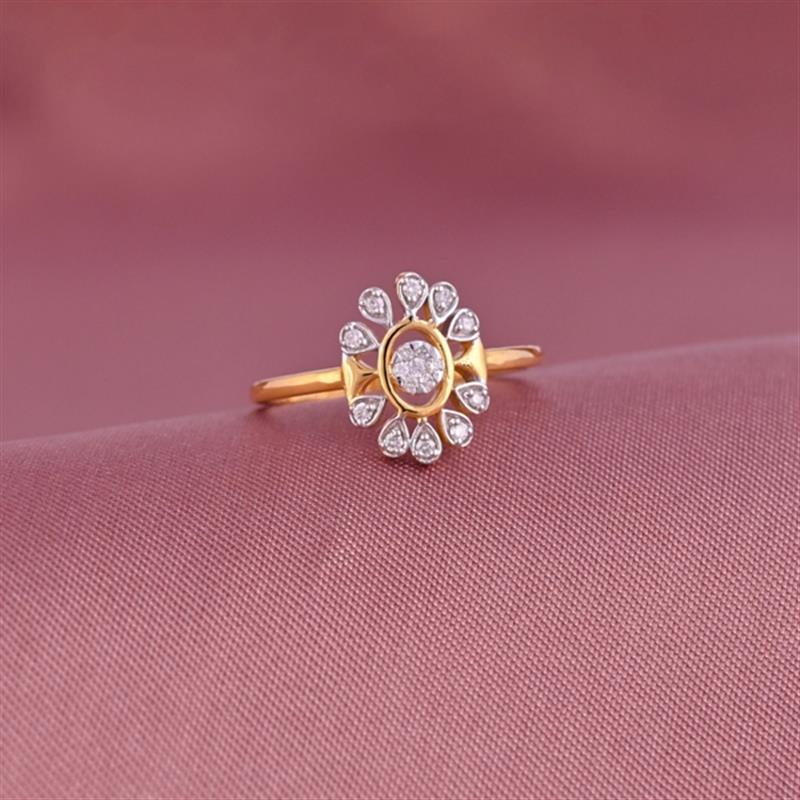 Certified Halo Affordable Diamond 14ct. Gold Ring