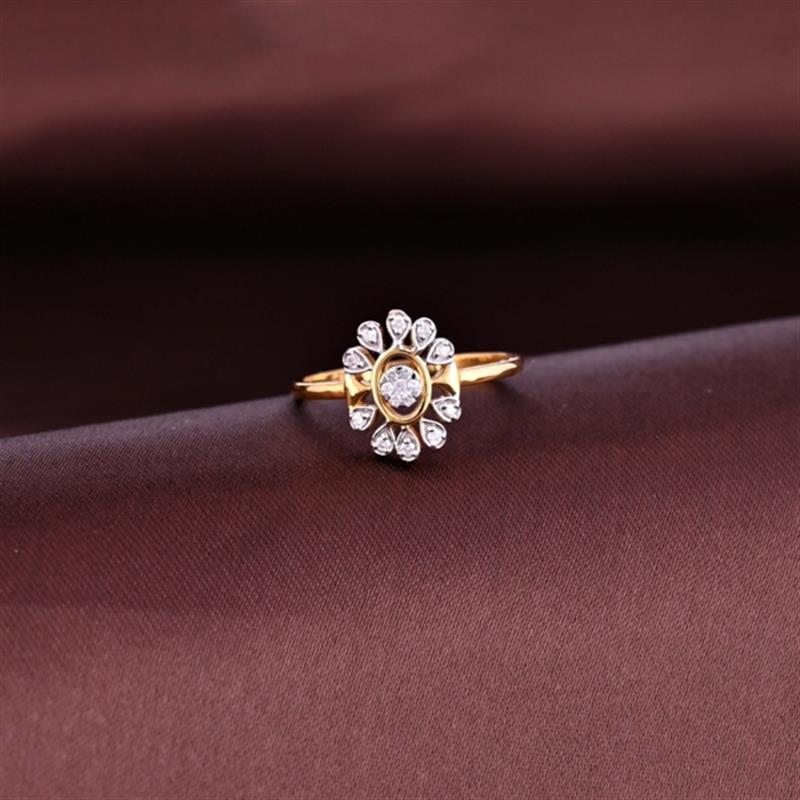 Certified Halo Affordable Diamond 14ct. Gold Ring