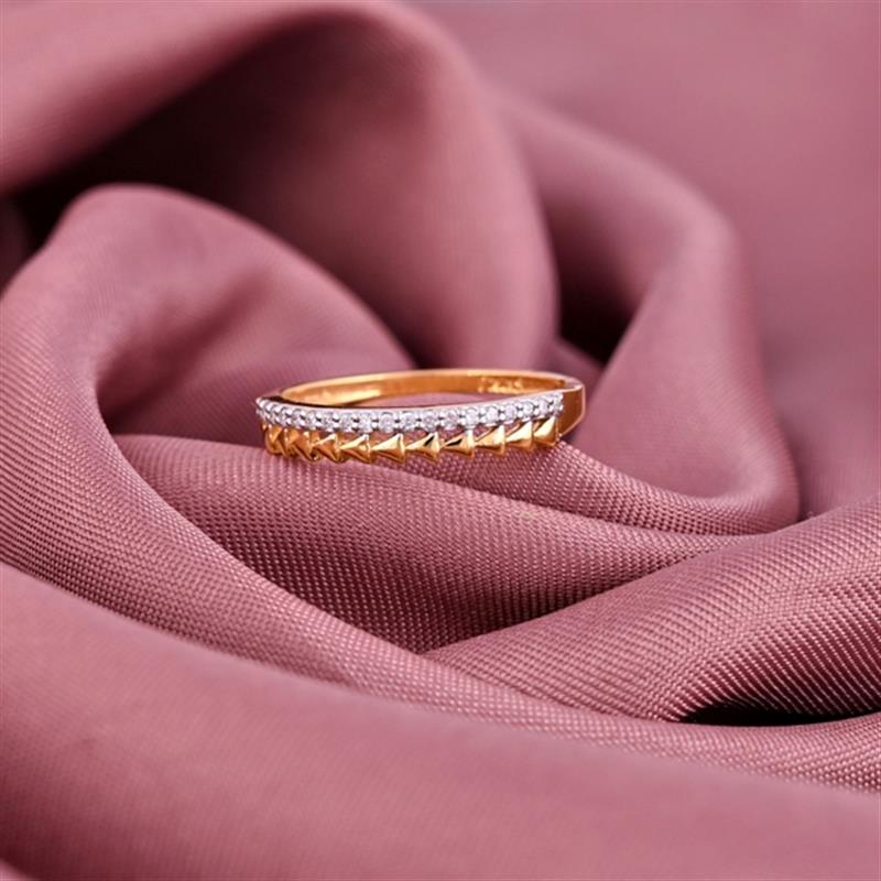 14 KT. PAVE DIAMOND DOME RING