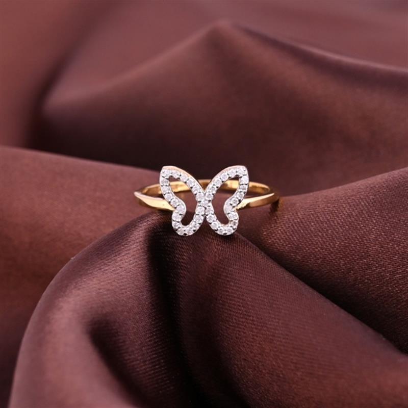 14 KT. BUTTERFLY GOLD DIAMOND RING