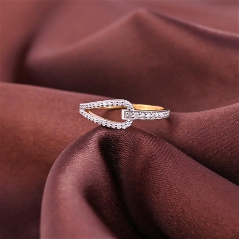 14 KT. NATURAL DIAMOND NESTING RING