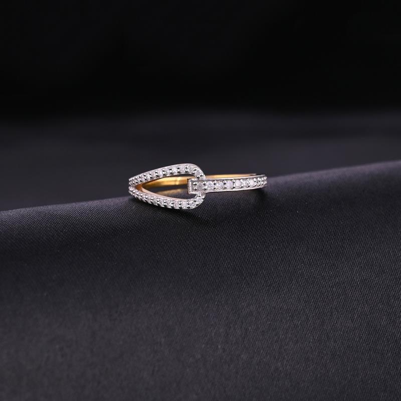 14 KT. NATURAL DIAMOND NESTING RING