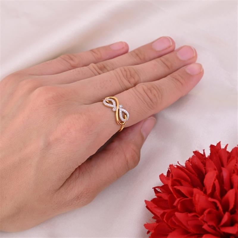 14 KT. DIAMOND INFINITY RING