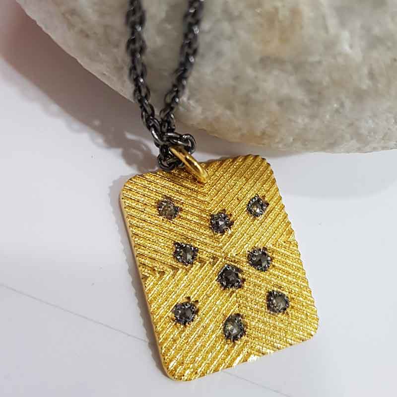 Glorious Yellow Dog tag Pendent