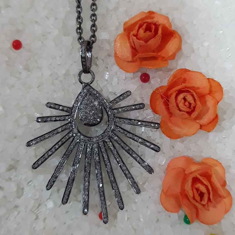 Attractive Pave Diamond Handmade Designer Pendent