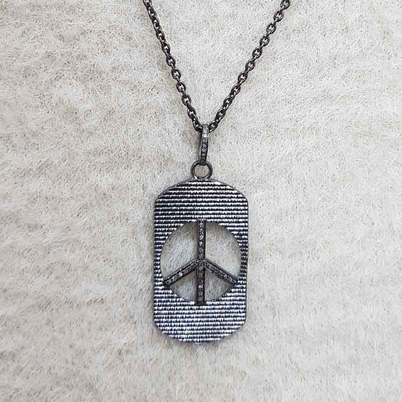 Stunning Peace Designer Dog Tag Pendent