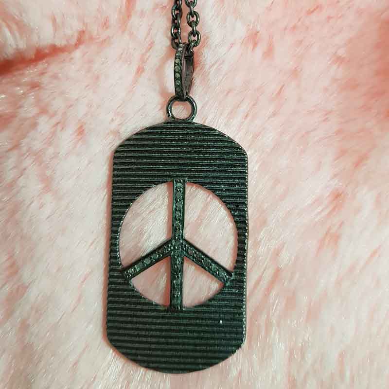 Stunning Peace Designer Dog Tag Pendent