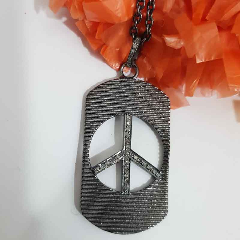 Stunning Peace Designer Dog Tag Pendent