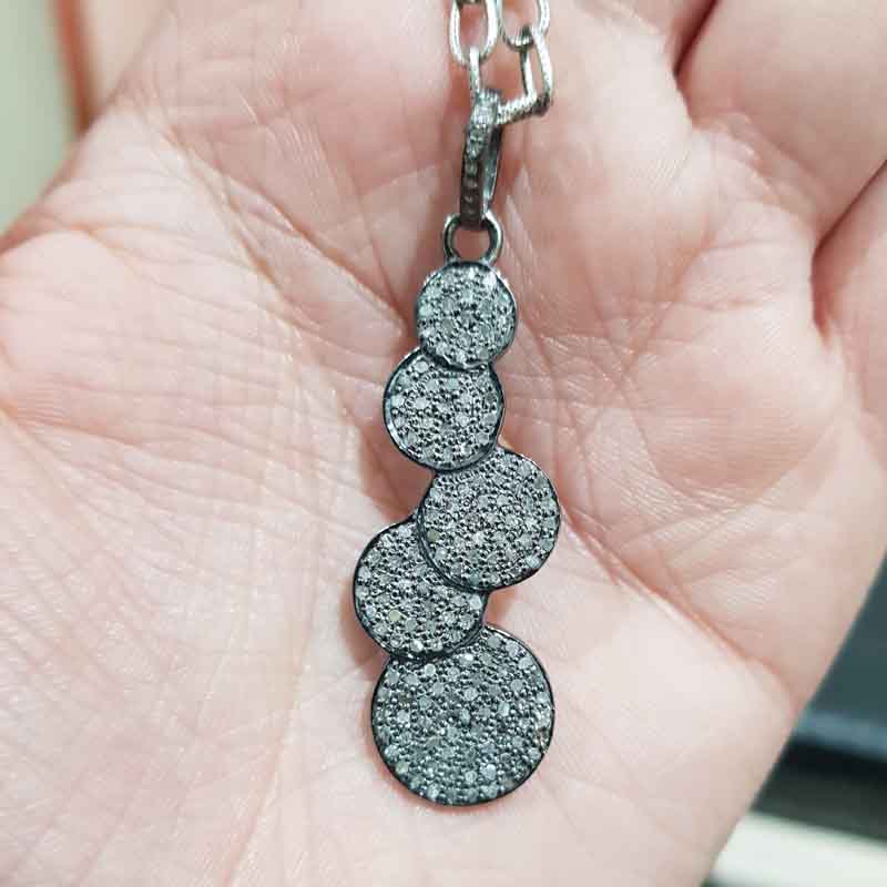 Fully Pave Diamond Setting Handmade Fancy Designer Pendent