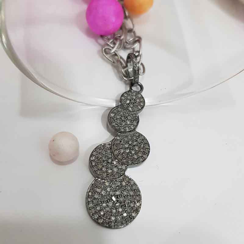 Fully Pave Diamond Setting Handmade Fancy Designer Pendent