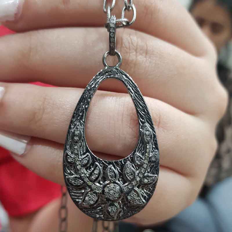 Attractive Pave Diamond Handmade Fancy Designer Pendent