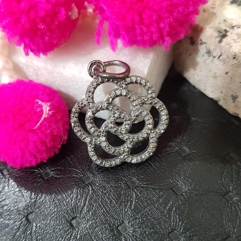 Unique Designer Handmade Fancy Style Pendant With Pave Diamond