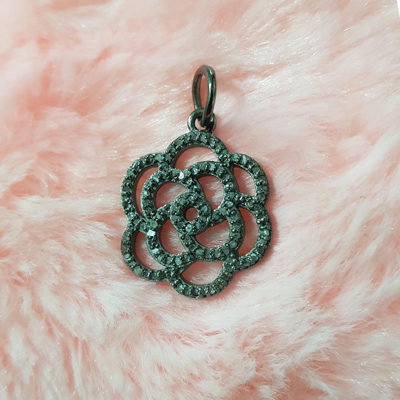 Unique Designer Handmade Fancy Style Pendant With Pave Diamond