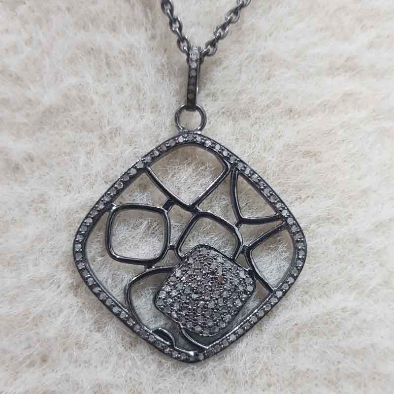 Stylish Pave Diamond Fancy Designer Pendent