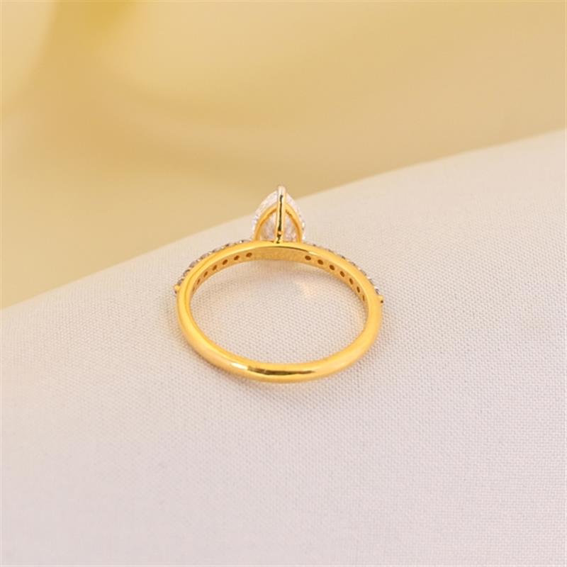 NATURAL DIAMONDS PEAR SHAPE SOLITAIRE RING