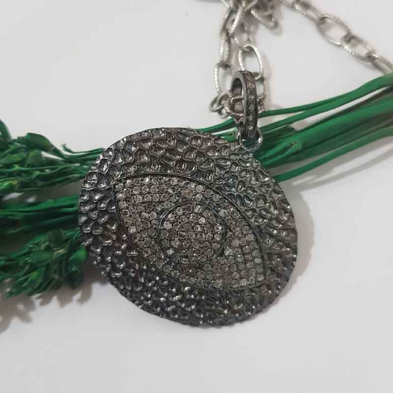 Black Beautiful Fancy Designer Evil Eye Pave Diamond Pendent