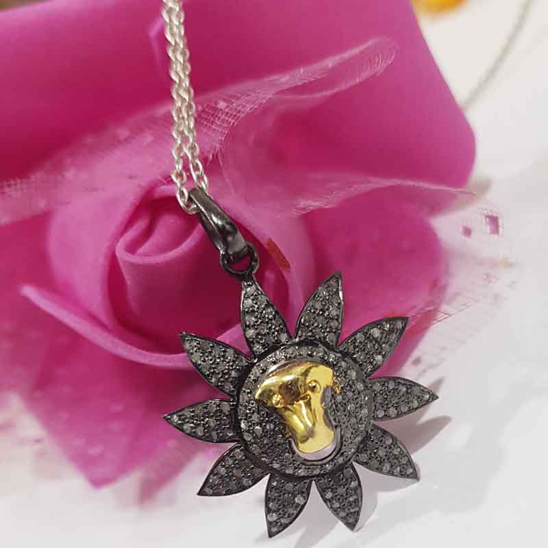 Yellow And Black Beautiful Sunburst Designer pendent